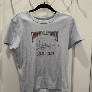 American Eagle Provincetown Social Club Graphic Tee - Light Blue